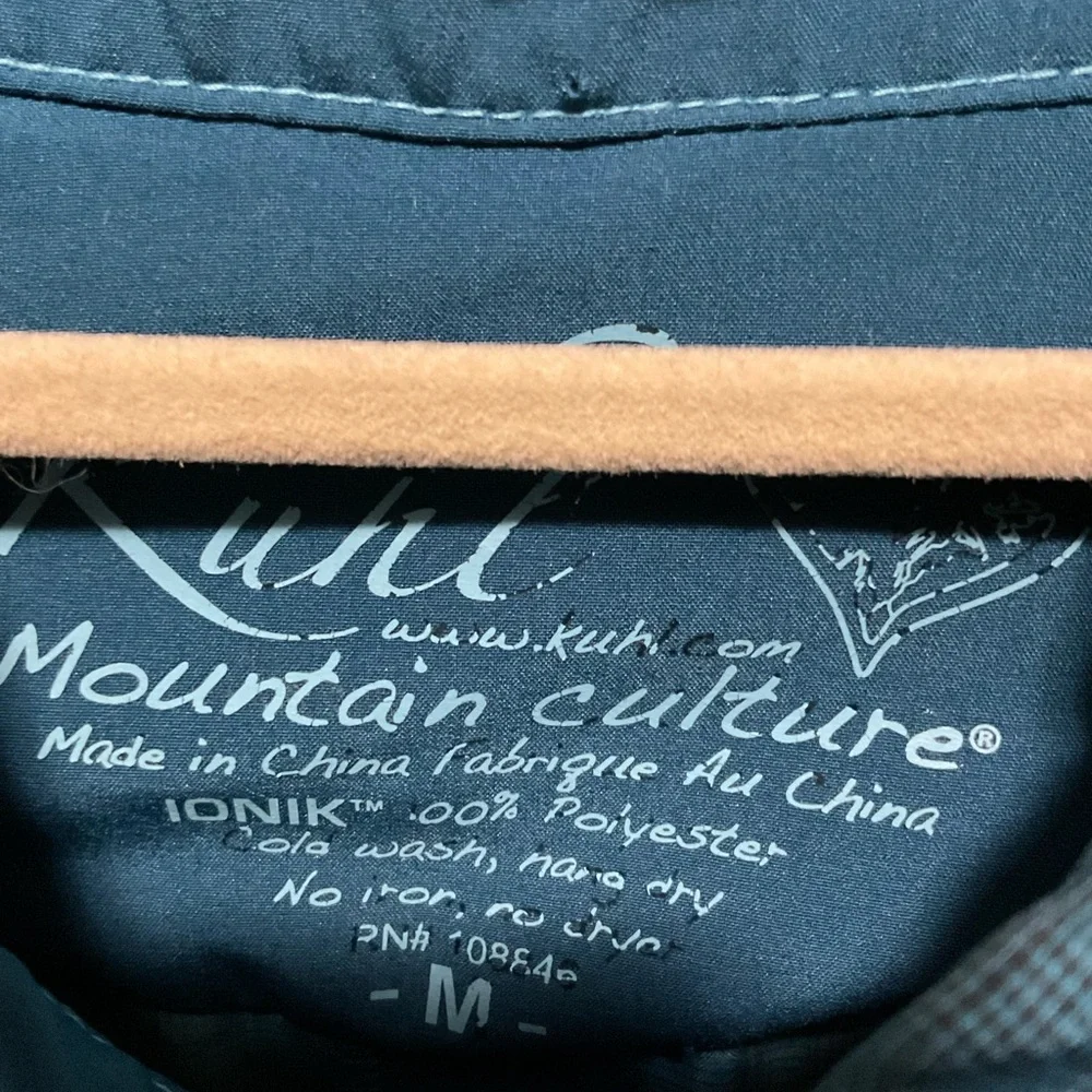 Kuhl Ionik Plaid Long Sleeve Odor Heat Control Size M Outdoor Camping Hiking - Picture 3 of 5